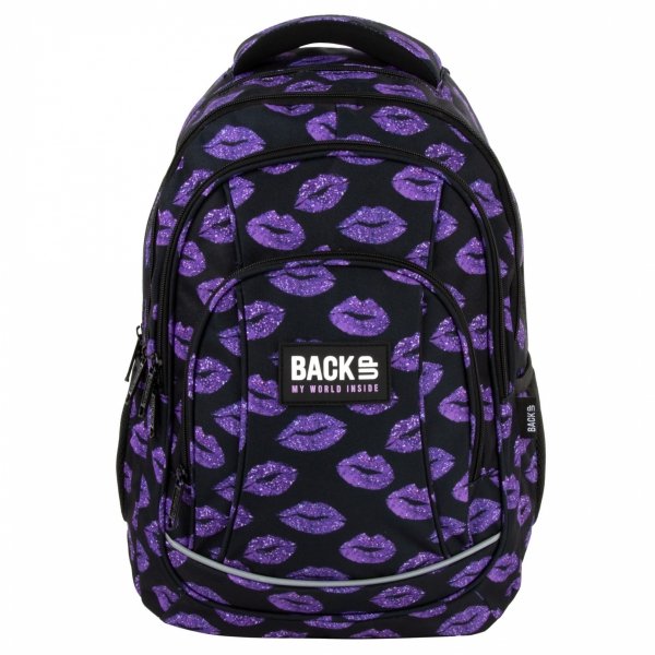 USTA BACKUP PLECAK SZKOLNY MŁODZIEŻOWY DZIEWCZĘCY GLITTER KISS KOMPLET 5w1