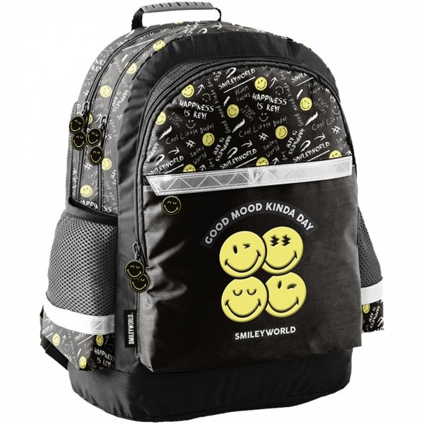 ZESTAW 3el SMILEY PLECAK SZKOLNY DZIECIĘCY TORNISTER BUŹKI EMOTKI EMITIKONY