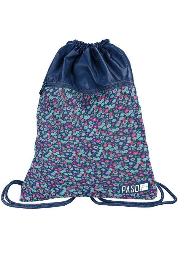 Worek Szkolny Młodzieżowy na Obuwie Kwiateczki [18-713KW]