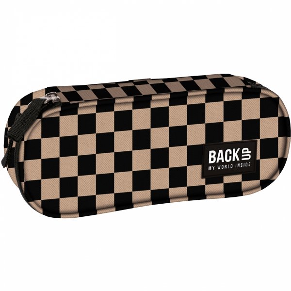 DZIEWCZĘCY PLECAK MŁODZIEŻOWY BACKUP SZKOLNY KOMPLET 3w1 SZACHOWNICA BEŻ