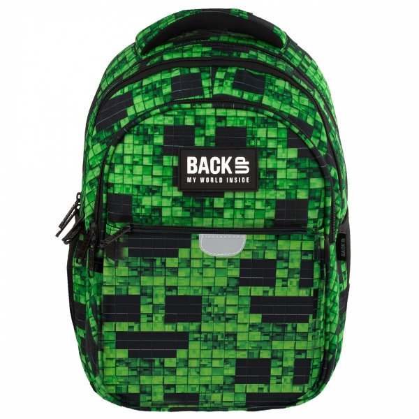 MINECRAFT PLECAK MŁODZIEŻOWY BACKUP SZKOLNY KOMPLET 3w1 PIKSELE GRA DERFORM