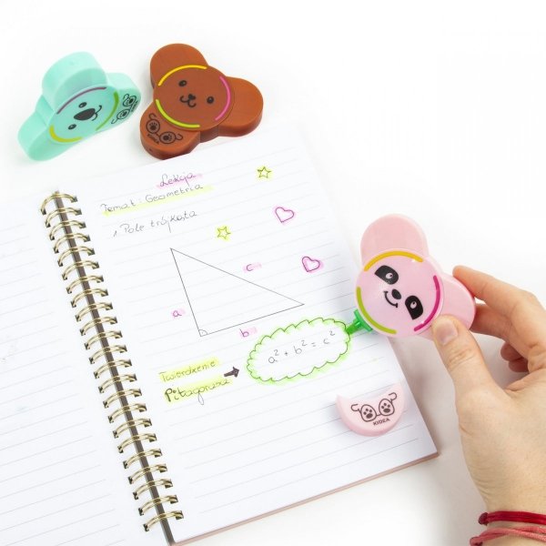 Zakreślacze z Figurką 3w1 Neonowe Kidea Flamastry kidea [ZF3W1KA]