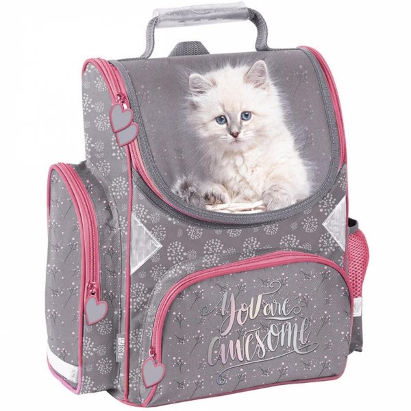 Tornister Szkolny Kotki dla Dziewczynek do klas 1-4 z Kotkiem Paso