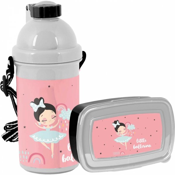 BIDON ŚNIADANIÓWKA BALERINA ZESTAW ŚNIADANIOWY DLA DZIEWCZYNEK DO SZKOŁY