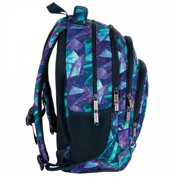PLECAK BACKUP SZKOLNY MŁODZIEŻOWY DLA DZIEWCZYNY CRYSTAL 4 KOMOROWY POJEMNY