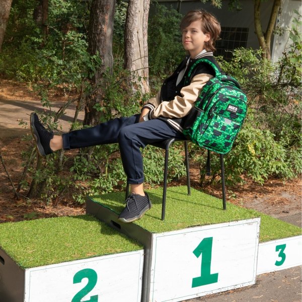 MINECRAFT PLECAK MŁODZIEŻOWY BACKUP SZKOLNY KOMPLET 3w1 PIKSELE GRA DERFORM