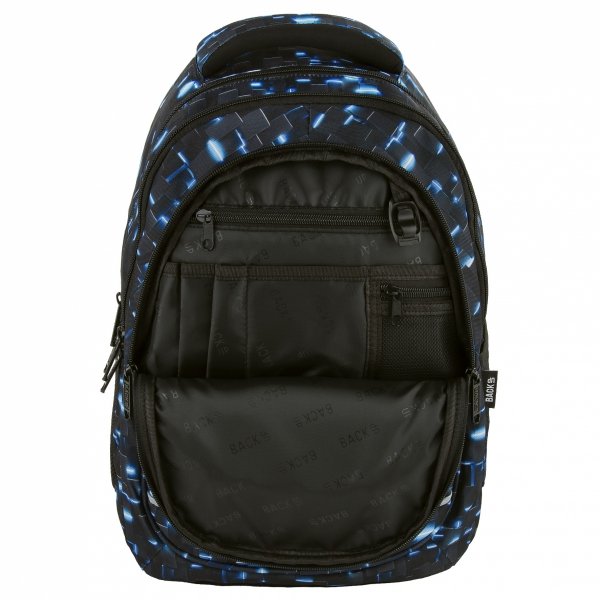 PLECAK BACKUP SZKOLNY MŁODZIEŻOWY DLA CHŁOPAKA 4 kom. BYTEWAVE NIEBIESKI