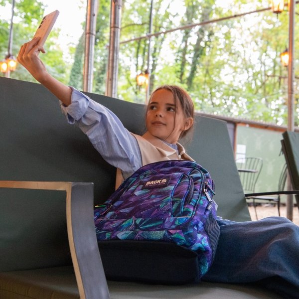 PLECAK BACKUP SZKOLNY MŁODZIEŻOWY DLA DZIEWCZYNY 4 kom. CRYSTAL ZESTAW 5w1