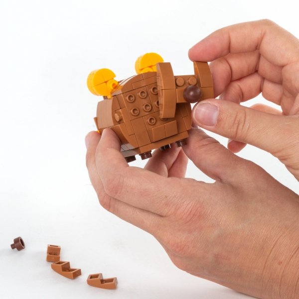 SNAPETS KLOCKI KONSTRUKCYJNE BRĄZOWY MIŚ KIDEA DERFORM