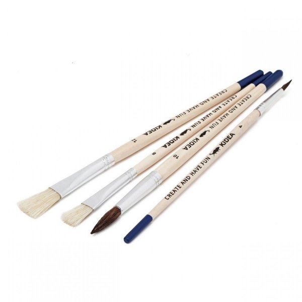 Pędzle Pędzelki Szkolne Zestaw 6 szt. Kidea [P6KA]