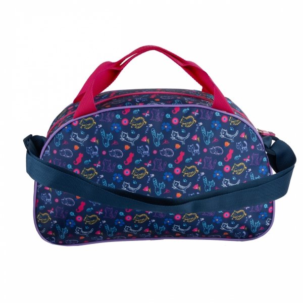 TORBA SZKOLNA KOT SPORTOWA NA BASEN DLA DZIEWCZYN Z KOTKAMI WYCIECZKOWA