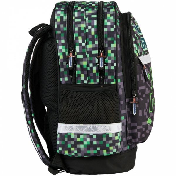 GAMER PLECAK CHŁOPIĘCY SZKOLNY PIKSELE KOMPLET 3ele PASO GAMING GRA
