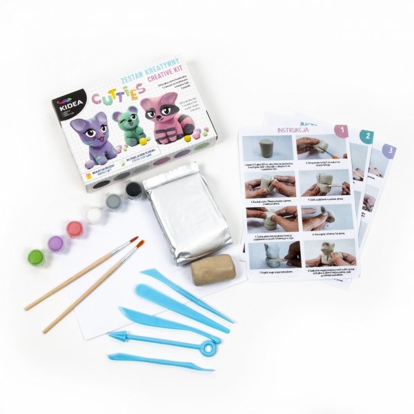 Glina Samoutwardzalna Zestaw Misie Kidea Komplet Kreatywny [GSZMKA]