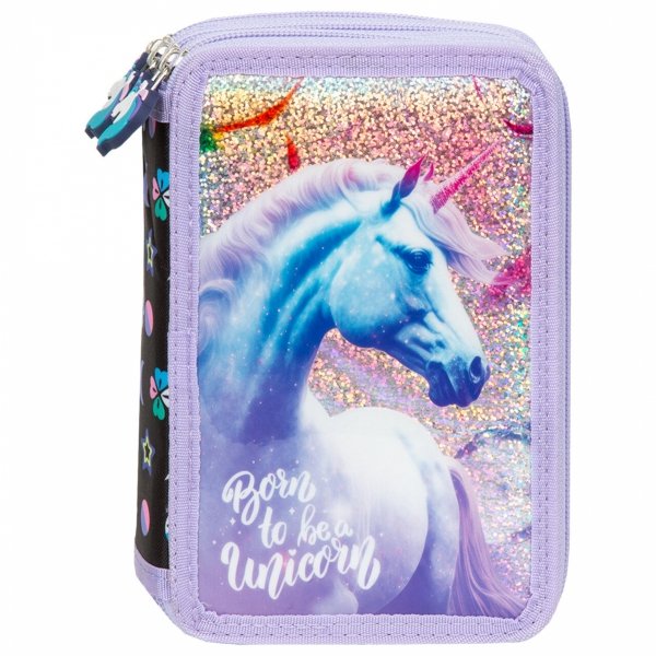 JEDNOROŻEC PIÓRNIK SZKOLNY 3-KOMOROWY Z WYPOSAŻENIEM UNICORN DLA DZIEWCZYNY