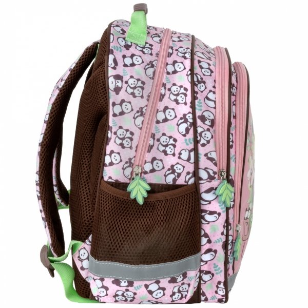 PANDA PLECAK z MISIEM DLA UCZENNIC SZKOLNY DZIEWCZĘCY DO 1 KLASY ZESTAW 3w1