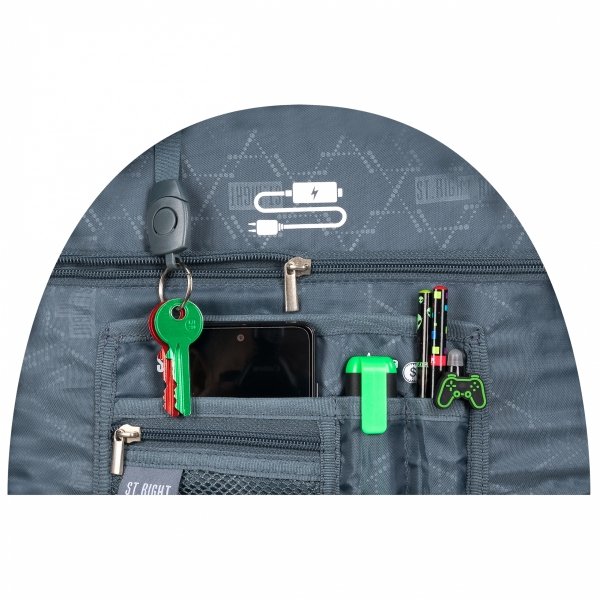 PIKSELE KOMPLET 3ele PLECAK ST.RIGHT GAMING SZKOLNY MŁODZIEŻOWY GRY