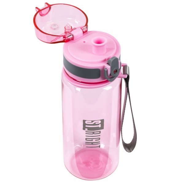 BIDON FREE BPA ST.RIGHT 500ml MŁODZIEŻOWY RÓŻOWY BUTELKA NA WODĘ PINK GREY