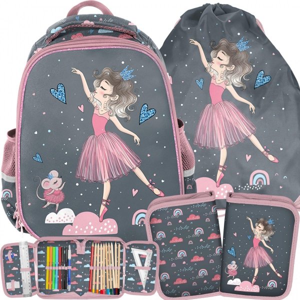 Tornister Plecak Szkolny Premium Baletnica w zestawie [PP23BA-565]