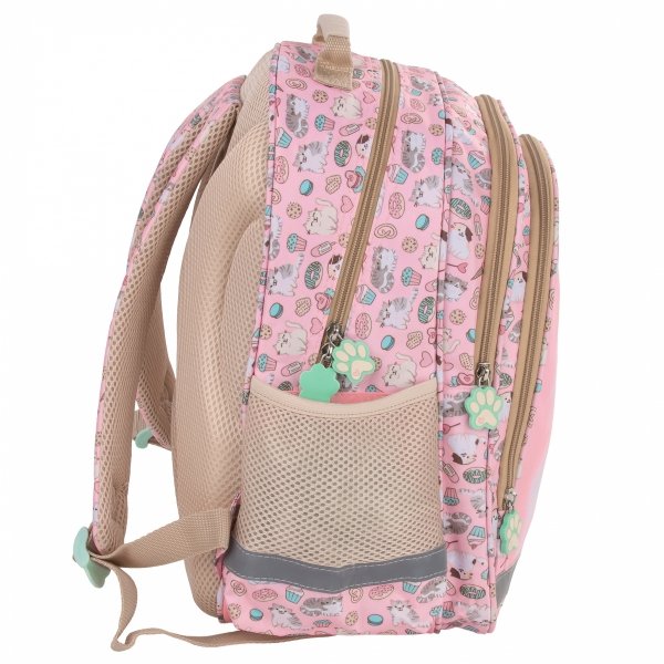 PLECAK Z KOTKAMI DLA UCZENNIC SZKOLNY ZESTAW 5w1 DO 1 KLASY TORNISTER CATS