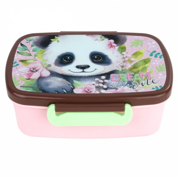 PANDA BIDON ŚNIADANIÓWKA Z MISIEM DERFORM DLA DZIEWCZYNEK ZESTAW 2w1 MODNY