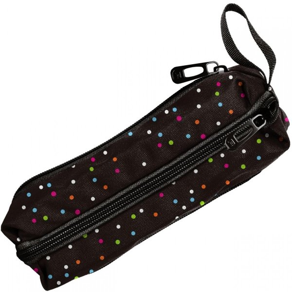 Modny Młodzieżowy Szkolny Piórnik dla Uczennicy 3-Komorowy [18-007CD]