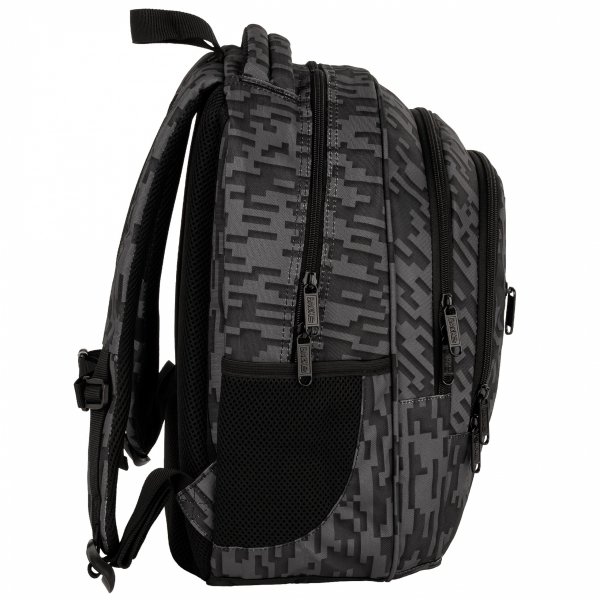 PLECAK MŁODZIEŻOWY CZARNY BACKUP SZKOLNY DERFORM 4 komorowy KOMPLET 5w1