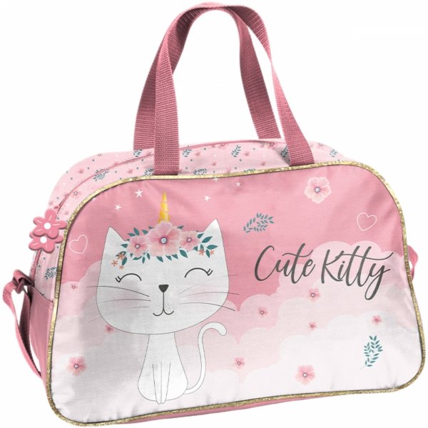 KOTEK TORBA SZKOLNA NA BASEN SPORTOWA DLA DZIEWCZYNEK WYCIECZKOWA Z KOTKIEM