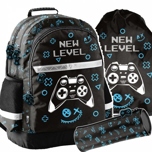PLECAK GAMEPAD SZKOLNY GAMER DO PODSTAWÓWKI ZESTAW 3ele GAMING DLA CHŁOPAKA