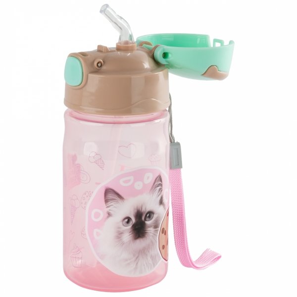 BIDON ŚNIADANIÓWKA KOTEK DERFORM DLA DZIEWCZYNEK ZESTAW 2w1 z KOTKIEM CATS