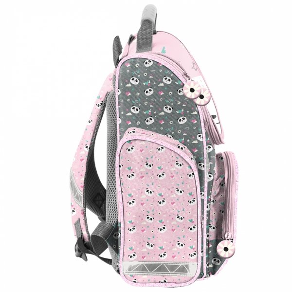 TORNISTER PANDA SZKOLNY DO 1 KLASY PODSTAWÓWKI DLA DZIEWCZYNY KOMPLET 5 ele