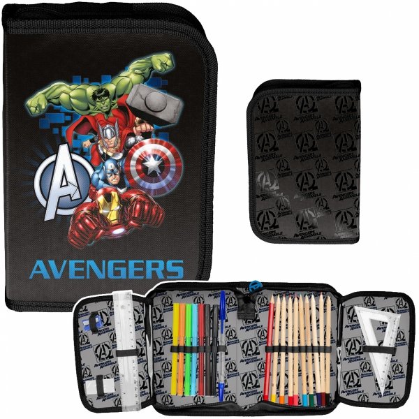 AVENGERS PIÓRNIK Z WYPOSAŻENIEM SZKOLNY DLA CHŁOPAKÓW KAPITAN AMERYKA HULK