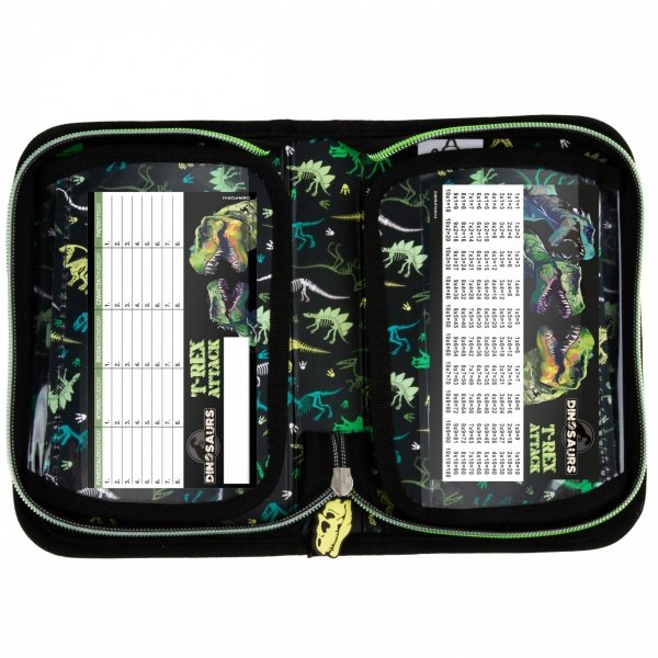PLECAK DINOZAURY SZKOLNY DO 1 KLASY KOMPLET 5w1 TORNISTER TYRANOZAUR T-REX