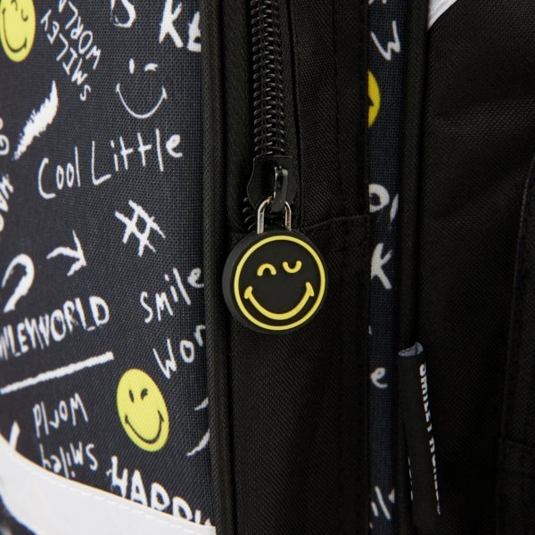 SMILLEY TORNISTER SZKOLNY DO KLAS 1-4 BUŹKI EMOTKI EMITIKONY KOMPLET 3 ele.