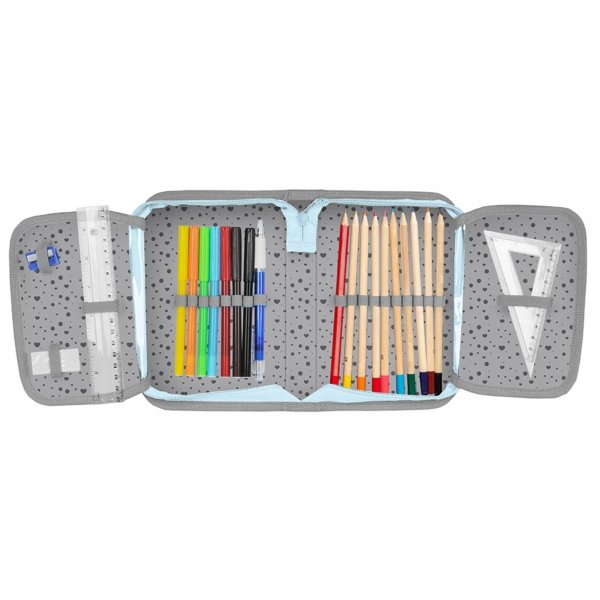 KOTKI PIÓRNIK SZKOLNY DZIECIĘCY Z WYPOSAŻENIEM DLA UCZENNIC PODSTAWÓWKI KOT