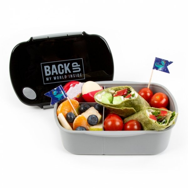 Czarna Śniadaniówka Pojemnik na Śniadanie Lunch Free BPA BackUp [SB5B56]