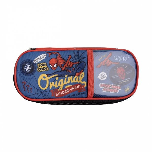 PIÓRNIK SPIDERMAN SZKOLNY SASZETKA MARVEL Z KLAPKĄ ETUI DLA CHŁKOPAKA