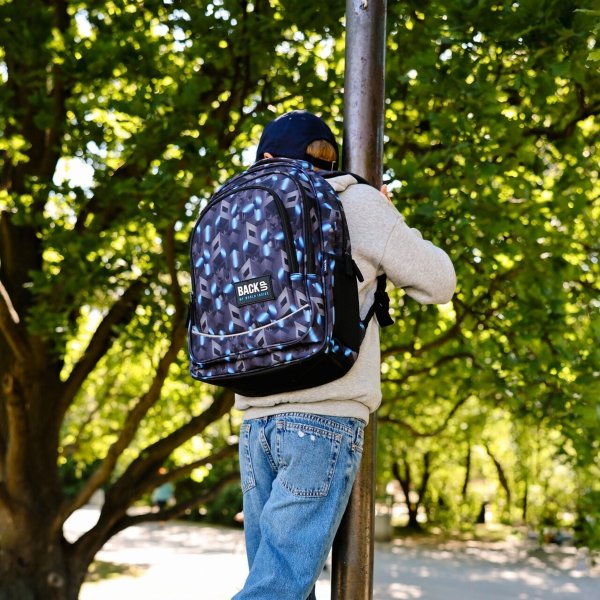 KOMPLET 5w1 BACKUP RIDDLE PLECAK SZKOLNY ABSTRAKCJA 3D DLA CHŁOPAKA