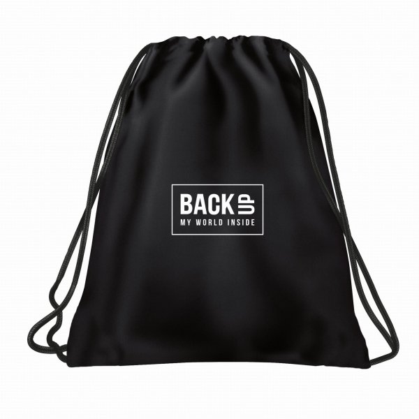 PLECAK CZARNY BACKUP KOMPLET 5w1 SZKOLNY MŁODZIEŻOWY BIAŁE KROPKI