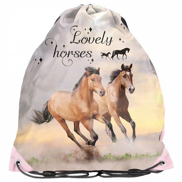 PLECAK KOŃ SZKOLNY KOMPLET 5 ele DO 1 KLASY PODSTAWÓWKI DLA DZIEWCZYNY KOŃ