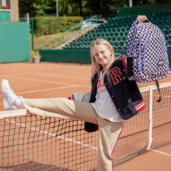 PLECAK BACKUP SZKOLNY MŁODZIEŻOWY 3 kom. SZACHOWNICA FUZZ KOMPLET 5w1