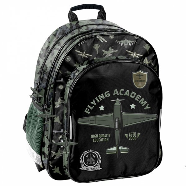 PLECAK SAMOLOTY SZKOLNY DLA CHŁOPAKA DO 1 KLASY SZKOŁY ZESTAW 5 ele FLYING