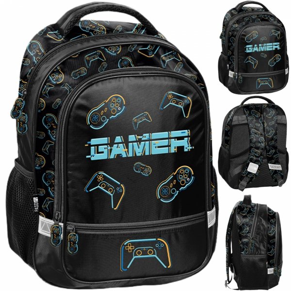 GAMEPAD PLECAK SZKOLNY DO PODSTAWÓWKI GRA GRY DO 1 KLASY GAMER GAMING PASO