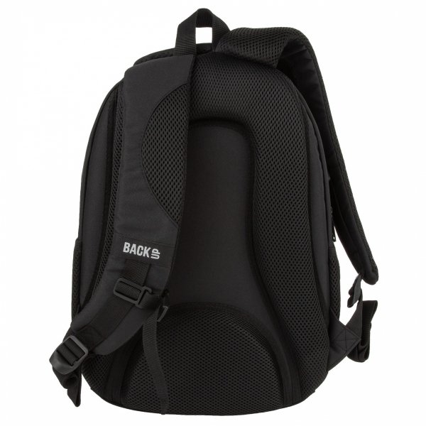 CZARNY PLECAK MŁODZIEŻOWY BACKUP SZKOLNY DERFORM 4 komorowy KOMPLET 5ele.