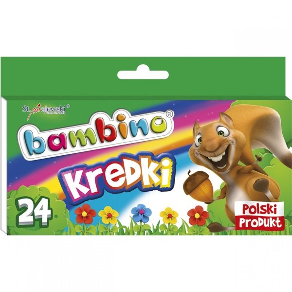 Oryginalne Kredki Bambino Szkolne 24 Kolory St.Majewski [000218]