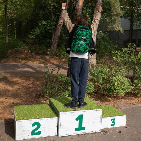 MINECRAFT PLECAK SZKOLNY MŁODZIEŻOWY BACKUP DERFORM KOMPLET 5w1 PIKSELE GRY