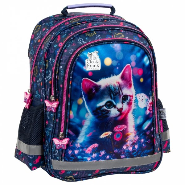 PLECAK SZKOLNY DLA UCZENNIC DO KLAS 1-3 PODSTAWÓWKI z KOTKIEM CATS