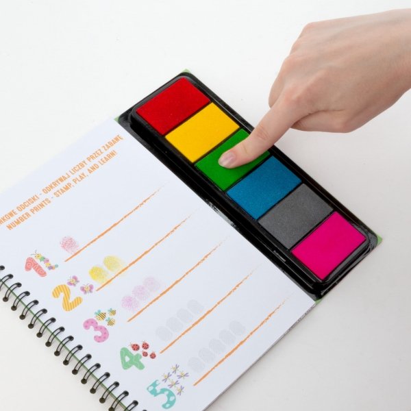 KOLOROWE ODCISKI KREATYWNE ZOO ZWIERZAKI KOLOROWANIE PALCAMI KIDEA