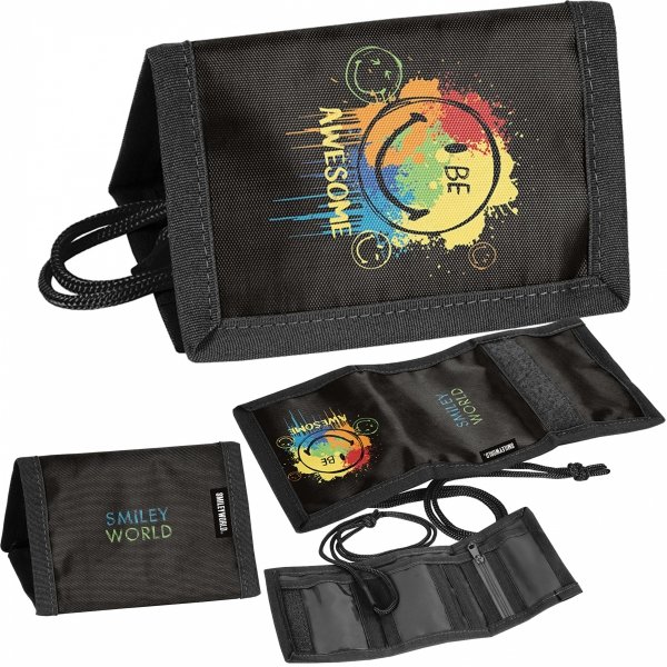 SMILEY PORTFEL BUŹKI DZIECIĘCY SZKOLNY PASO PORTFELIK EMITIKONY