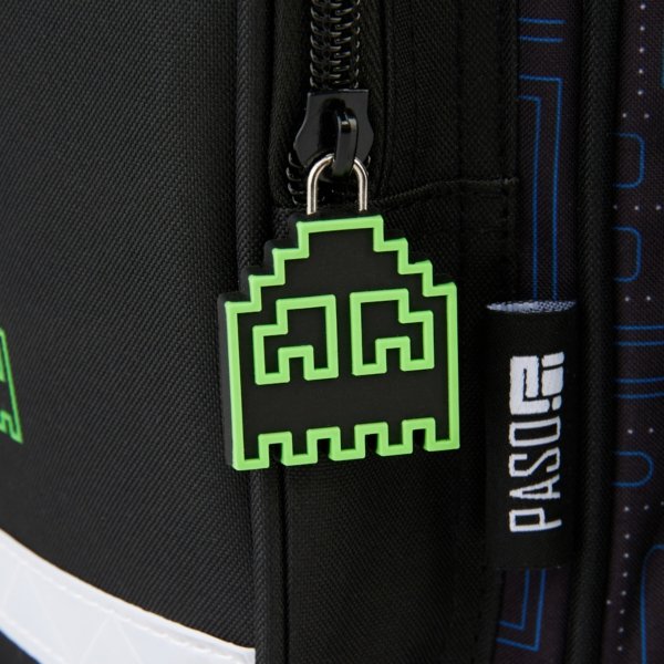 PAC-MAN TORNISTER SZKOLNY ZESTAW 5 ele. GAMING GAMER DLA CHŁOPAKÓW