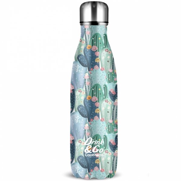Butelka Termiczna Stalowa Kubek Termiczny Termos Bidon 500ml KAKTUSY [Z04518]